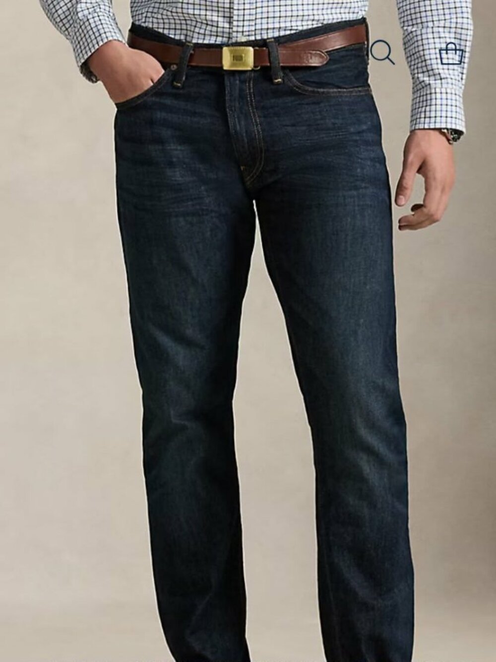 LOT OF 2 PAIR MENS POLO RALPH LAUREN THE VARICK SLIM STRAIGHT JEANS 32 X 32